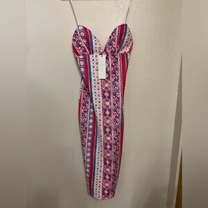 White closet midi body con dress. So cute!